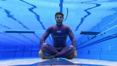 Tiefenentspannt im Training: Freitaucher Vitomir Maričić bereitet sich in Rijeka auf seinen ...