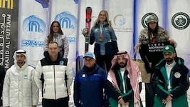 Soneva Scott (hinten in der Mitte) feierte in der Skihalle von Dubai gleich zwei Siege.