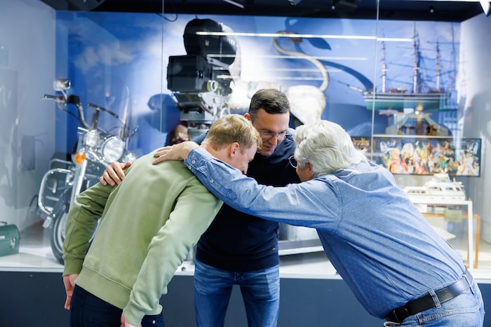 Das deutsche Team schwört sich vor dem Wettbewerb noch untereinander ein.