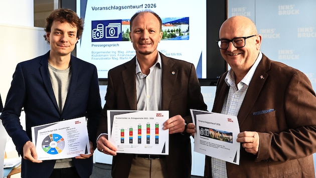 Dejan Lukovic (Vorsitzender Ausschuss Finanzen), BM Johannes Anzengruber und Martin Rupprechter ...