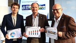 Dejan Lukovic (Vorsitzender Ausschuss Finanzen), BM Johannes Anzengruber und Martin Rupprechter ...