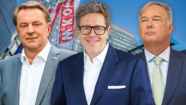 Lower Austria President Wolfgang Ecker (left) and Vienna boss Walter Ruck (right) each earn over ...