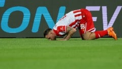 Marko Arnautović küsste nach seinem Treffer den Rasen.