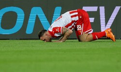 Marko Arnautović küsste nach seinem Treffer den Rasen.