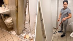 Die englischen Hooligans hinterließen eine Spur der Verwüstung im Café Bali.