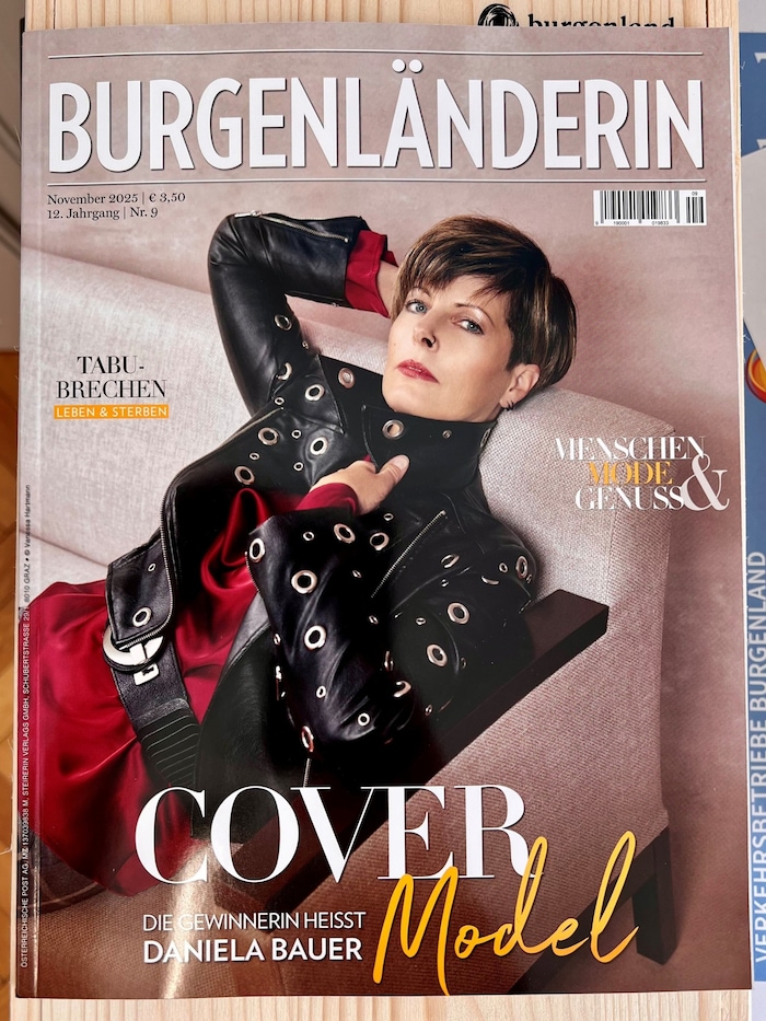 Als starke Frau mit Courage ist Daniela Bauer aktuell auf dem Cover eines Lifestyle- Magazins.