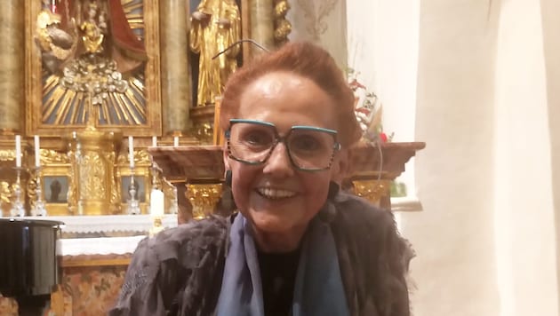 Gerda Fröhlich 2023 zum 80-er in „ihrer“ Ossiacher Stiftskirche