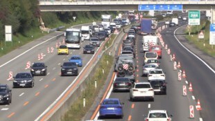 Besonders viel befahren ist auf der Vorarlberger Rheintalautobahn (A14) der Abschnitt zwischen ...