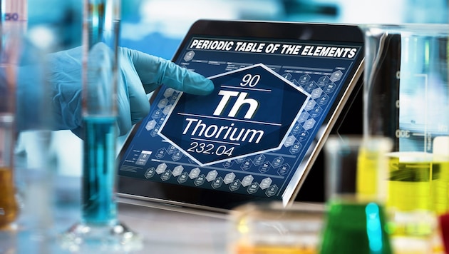 Thorium ist ein silbriges Schwermetall und kommt dreimal häufiger vor als Uran. Unter ...