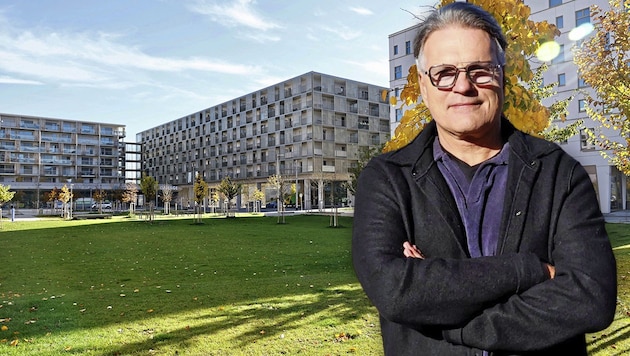 Jörg Jandl will die Stadt Graz klagen: Diese Wiese mit stolzen 71 Bäumen (Quelle Stadt Graz) ...