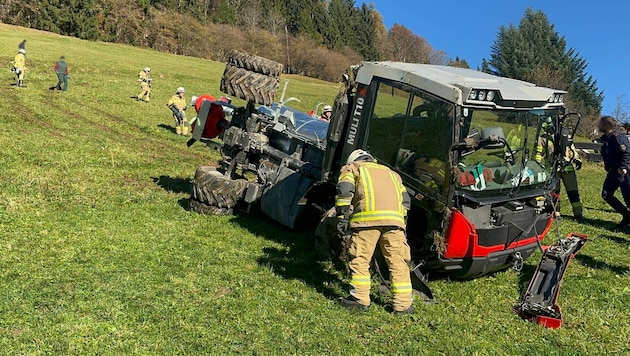 Nach 45 Metern kam der Schlepper zum Stillstand.