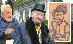 Das Ernst Fuchs Museum in der Otto Wagner-Villa zeigt zu Fuchs (mi.) 10. Todestag ...