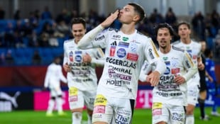 GEPA Großer Jubel! Hartberg-Stürmer Elias Havel netzte in dieser Saison bereits neun Mal in 15 ...