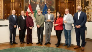 Die Staatssekretäre Sepp Schellhorn und Alexander Pröll waren im Grazer Landhaus zu Gast. 