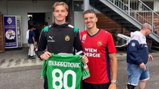 Bruder als Vorbild! Rapid-II-Verteidiger Kenan Muharemovic (links) mit Serie-A-Akteur und ...