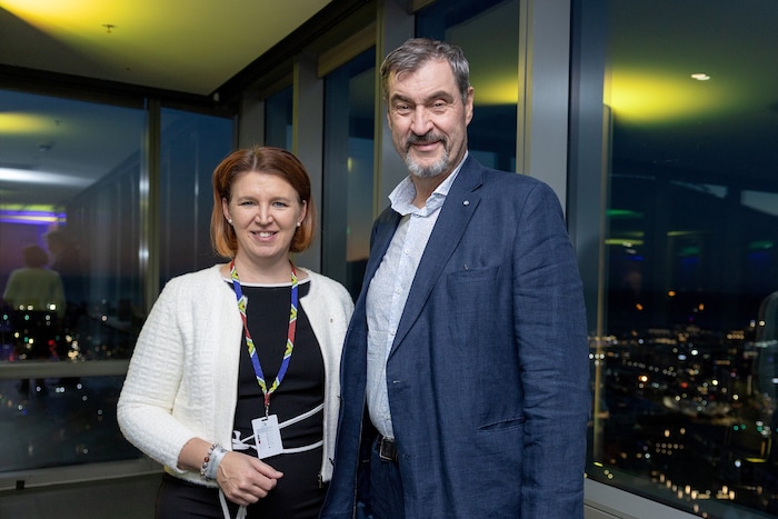 Bayerns Ministerpräsident Markus Söder und OÖ-Landesrätin Michaela Langer-Weninger.
