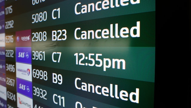 Gestrichene Flüge am San Francisco International Airport