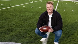 Football-Profi Bernhard Raimann bei einem seiner letzten Besuche in Wien