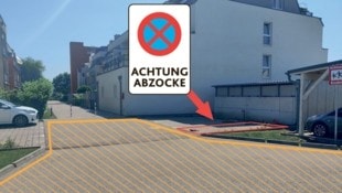 zVg „Behindert“ man die Zufahrt zum „Abzock-Parkplatz“ – auch wenn sonst genug Platz gegeben wäre ...