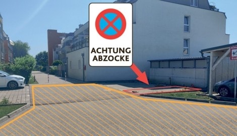 „Behindert“ man die Zufahrt zum „Abzock-Parkplatz“ – auch wenn sonst genug Platz gegeben wäre ...