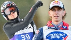 Marius Lindvik (li.) wehrt sich gegen die Aussagen von Daniel Tschofenig.