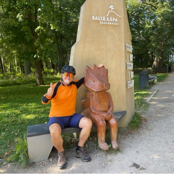 Franz Kofler in Baltā kāpa („Weiße Düne“) an der Ostsee.