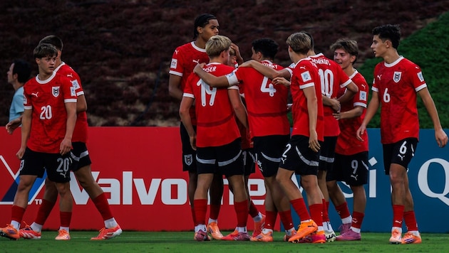 The jubilant Austrians