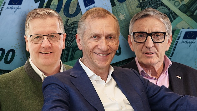 Landwirtschaftskammer-Präsident Andreas Steinegger, Arbeiterkammer-Boss Josef Pesserl und ...