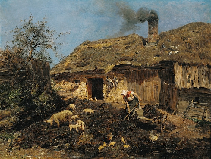 Olga Wisinger-Florian, Arbeit am Bauernhof, um 1888