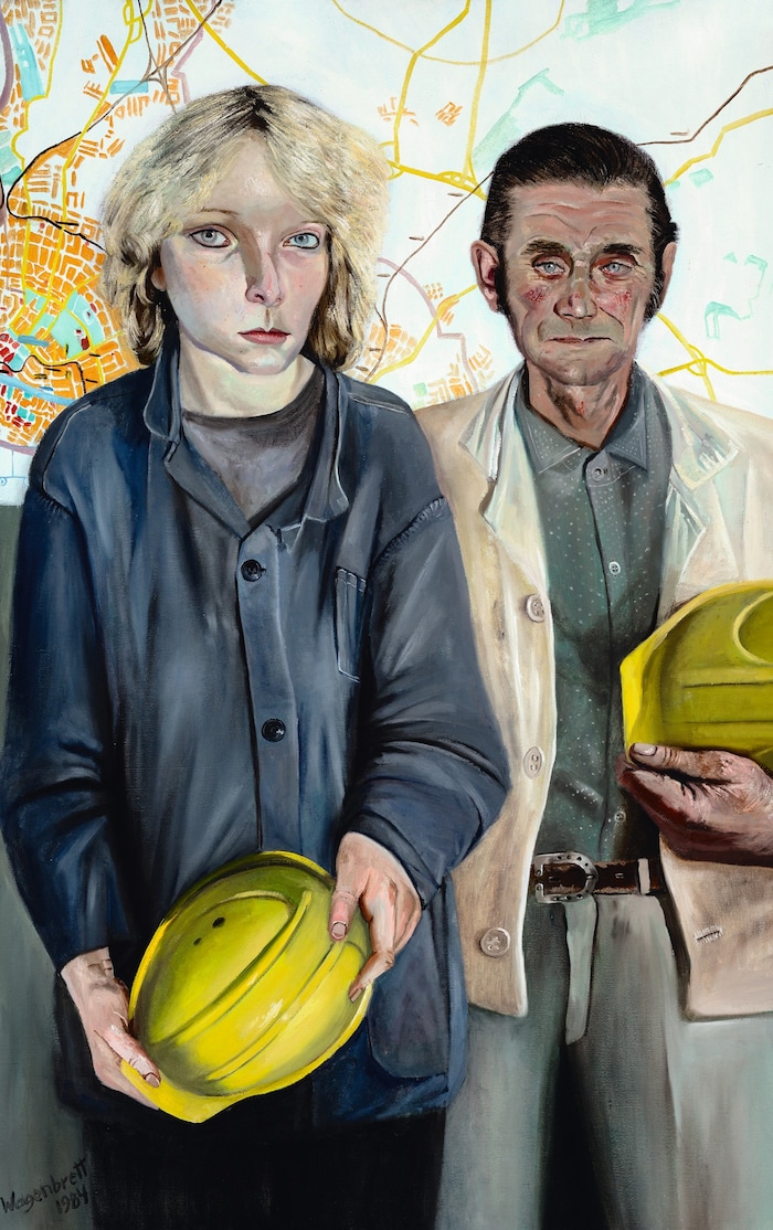 Norbert Wagenbrett, Bauarbeiter und Bauarbeiterin, 1984