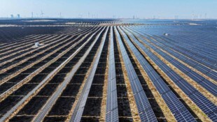 Eine Photovoltaik-Anlage in Lingwu in der nordchinesischen Region Ningxia