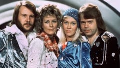 ABBA in den 70er-Jahren. Wie man sie kennt und liebt. Anni-Frid Lyngstad (2.v.l.) feiert ihren ...