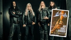 Sodoms aktuelle Bandinkarnation: Toni Merkel, Frank Blackfire, Tom Angelripper und Yorck Segatz ...