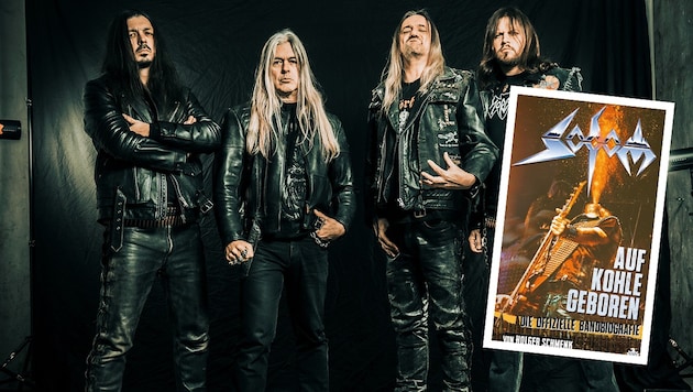 Sodoms aktuelle Bandinkarnation: Toni Merkel, Frank Blackfire, Tom Angelripper und Yorck Segatz ...