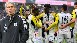 Die Linzer feiern gegen Altach einen 1:0-Heimsieg.