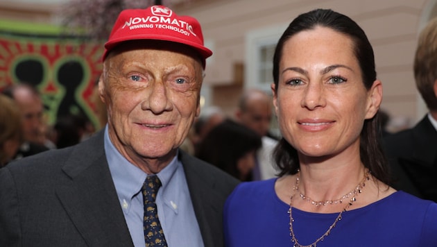 A picture of Niki and Birgit Lauda from happy days. The Formula 1 legend died in 2019. The ...
