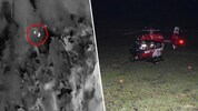 Mittels Drohne konnte das Duo lokalisiert werden. Im Anschluss wurden die Jäger mit dem RK-2 ...