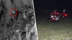 Mittels Drohne konnte das Duo lokalisiert werden. Im Anschluss wurden die Jäger mit dem RK-2 ...