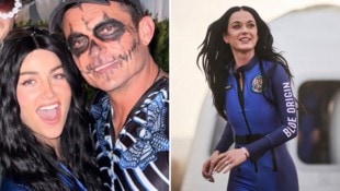 Original und Fälschung: Orlando Bloom hatte es zu Halloween mit einem Katy-Perry-Lookalike ...