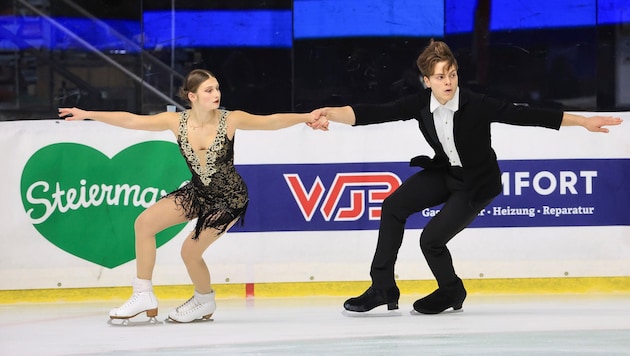 Paola Jurisic (li.) und Michail Savenkov überzeugten in Graz.