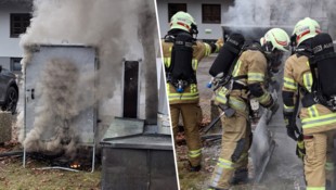 Die Feuerwehrleute konnten den Brand rasch unter Kontrolle bringen und löschen.