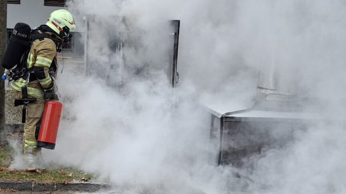 Die Feuerwehr löschte den Brand schnell.