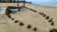 Der Taifun „Kalmaegi“ hat in Vietnam ein jahrhundertealtes Schiffswrack aus Holz freigelegt.