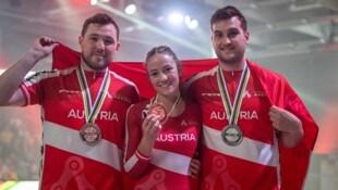 Patrick Schnetzer, Lorena Schneider und Stefan Feurstein (v. l.) durften bei der ...