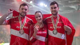 Patrick Schnetzer, Lorena Schneider und Stefan Feurstein (v. l.) durften bei der ...