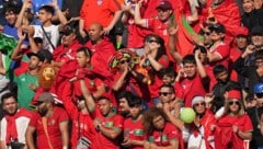Jubel bei den Fans aus Marokko.