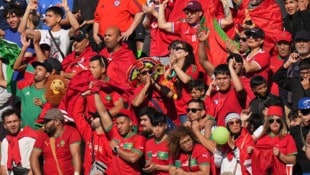 Jubel bei den Fans aus Marokko.