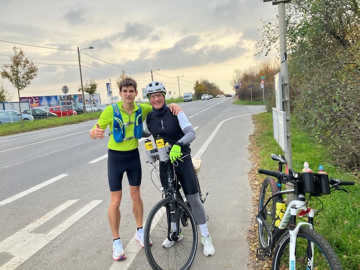 Daniel Popp begleitete seinen Arbeitskollegen Andreas Bauernfeind einen großen Abschnitt auf dem ...