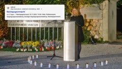 Vizebürgermeisterin Raggl-Mühlberger (FPÖ) bei der Gedenkveranstaltung am 5. November im Welser ...