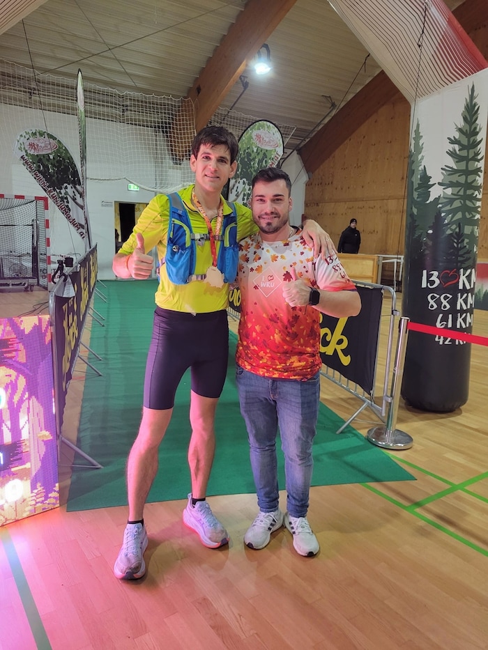 Organisator Florian Holecek (re.) mit Andreas Bauernfeind.